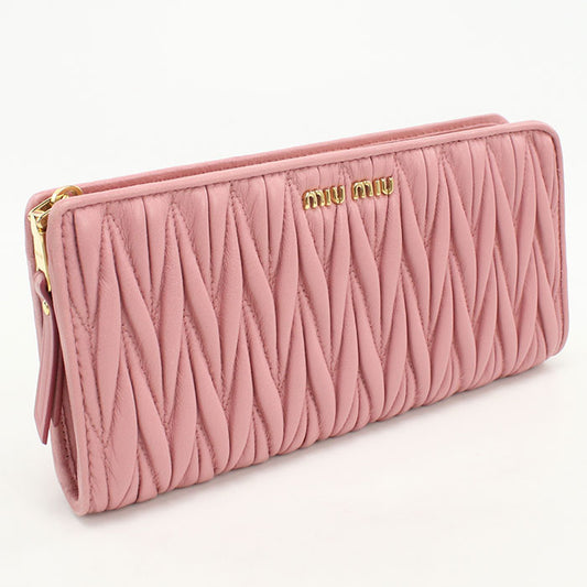 MIUMIU  Materasse 5ML010 N88 F0028 Purse L-shaped zipper lambskin Women
