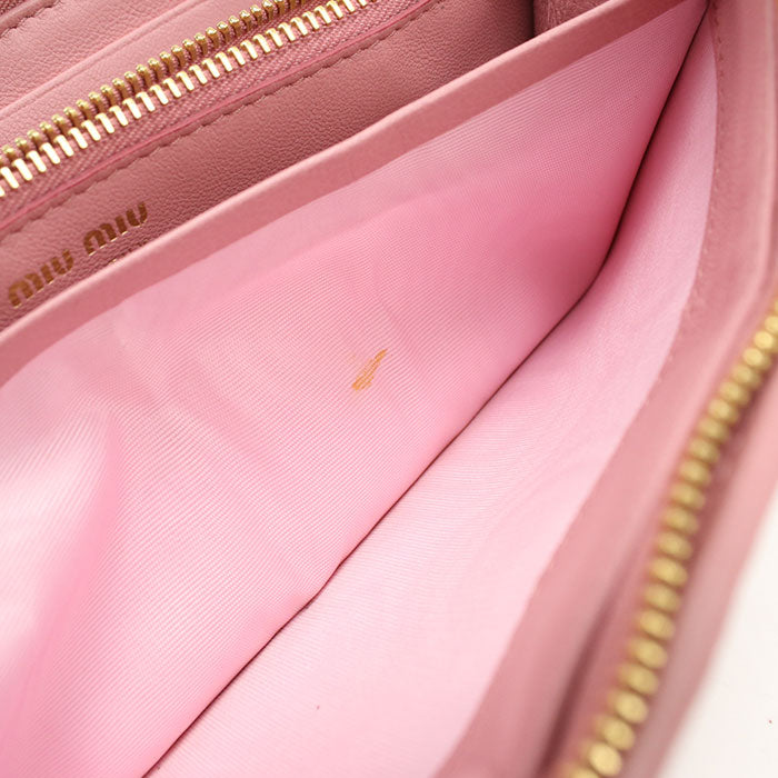 MIUMIU  Materasse 5ML010 N88 F0028 Purse L-shaped zipper lambskin Women