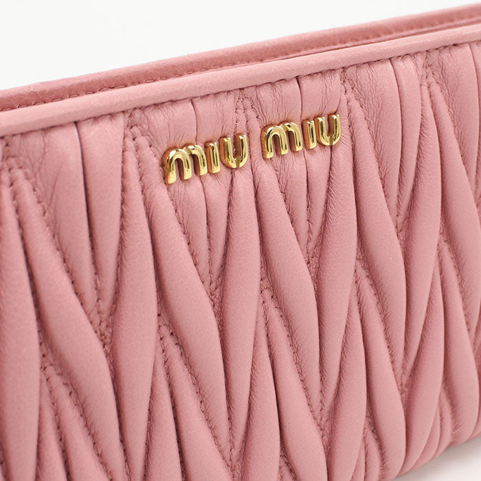 MIUMIU  Materasse 5ML010 N88 F0028 Purse L-shaped zipper lambskin Women