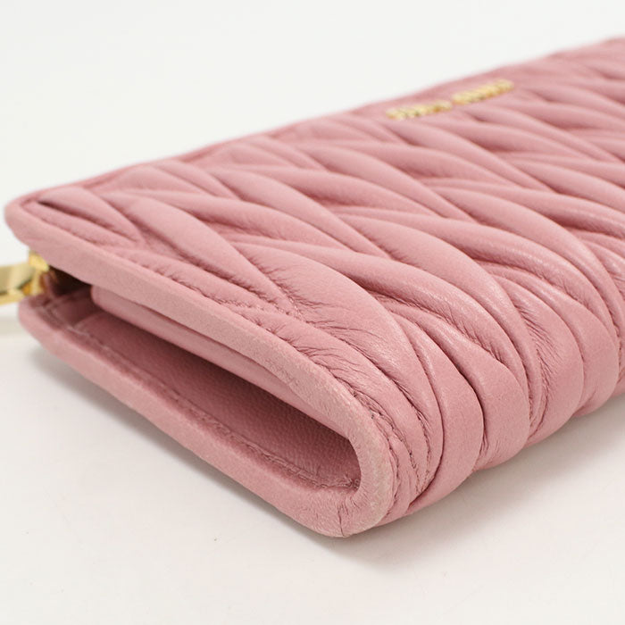 MIUMIU  Materasse 5ML010 N88 F0028 Purse L-shaped zipper lambskin Women