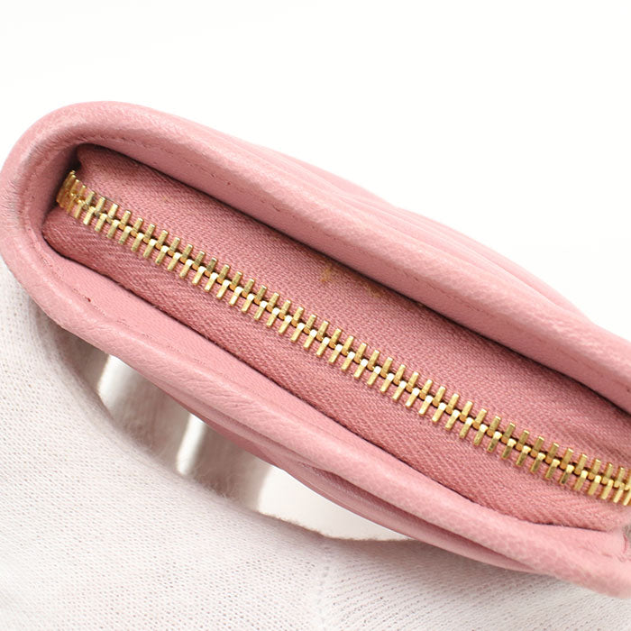 MIUMIU  Materasse 5ML010 N88 F0028 Purse L-shaped zipper lambskin Women