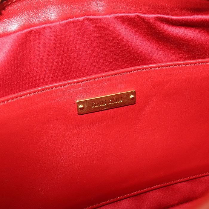 MIUMIU  Chain Diagonal Shoulder bag leather Women