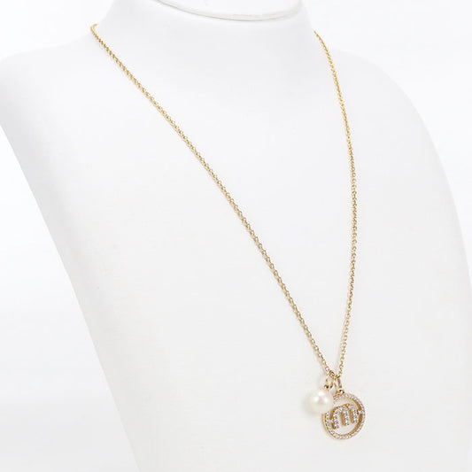 MIUMIU Rhinestone Necklace metal/Rhinestone Women's