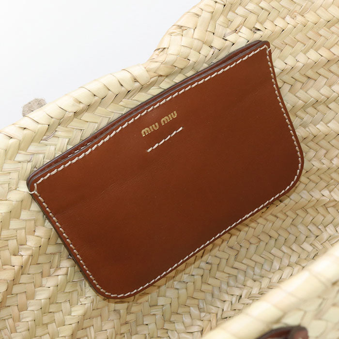MIUMIU  Straw Bag Tote bag 5BG206 2DDH F0A5T Basket bag straw / Wicker Women