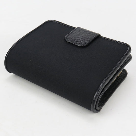 PRADA Saffiano Triangle Wallet 1ML018 Bifold Wallet Nylon / leather Women