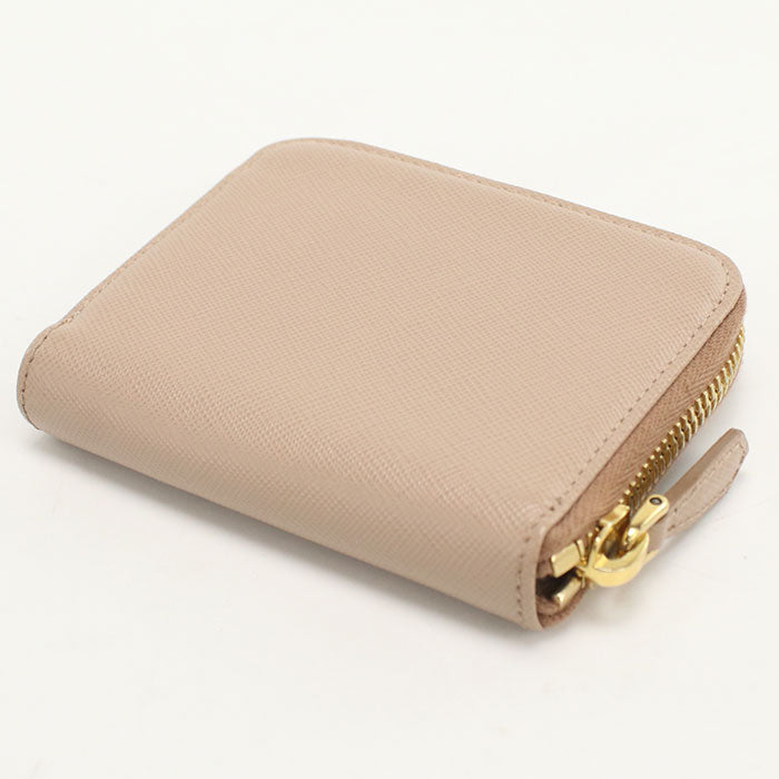 PRADA Coin case saffiano triangle 1ML522 QHH Coin Pocket leather Women
