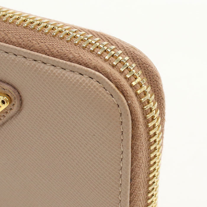PRADA Coin case saffiano triangle 1ML522 QHH Coin Pocket leather Women
