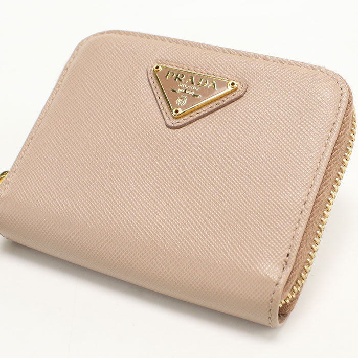 PRADA Coin case saffiano triangle 1ML522 QHH Coin Pocket leather Women