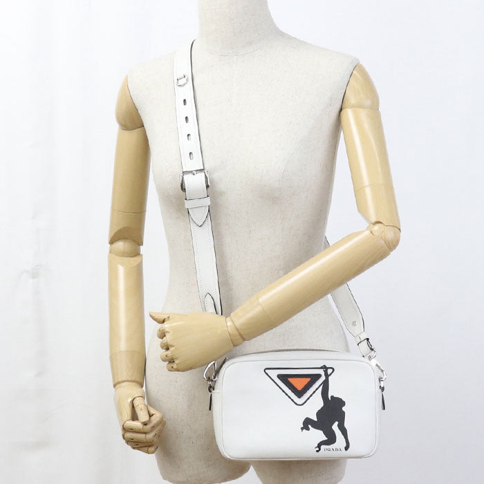 PRADA 1BH093 Diagonal shoulder bag Shoulder Bag leather Women's
