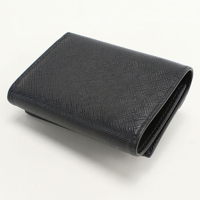 PRADA Saffiano Triangle Wallet 1BH021 QHH F0002 Tri-fold wallet with coin purse Calfskin Women