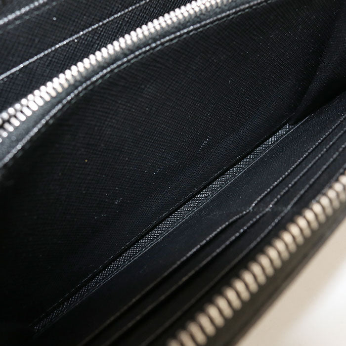 PRADA zip around long wallet Safiano leather PurseZip Around leather Men