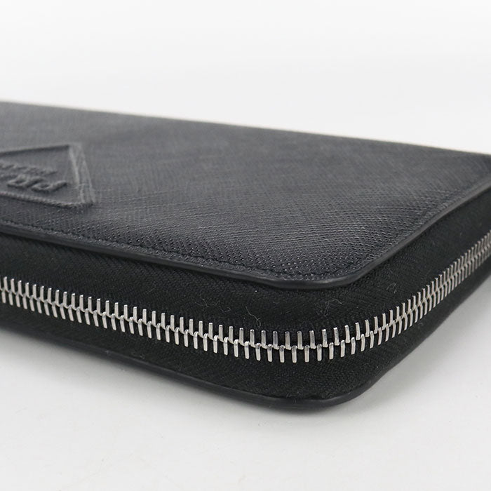 PRADA zip around long wallet Safiano leather PurseZip Around leather Men