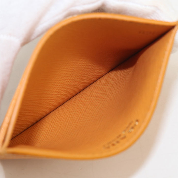 PRADA saffiano triangle Card Case Calfskin Women's