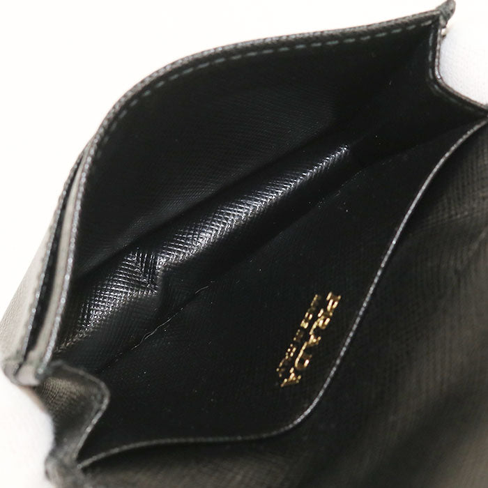 PRADA Safiano leather name card holder Calfskin Women's