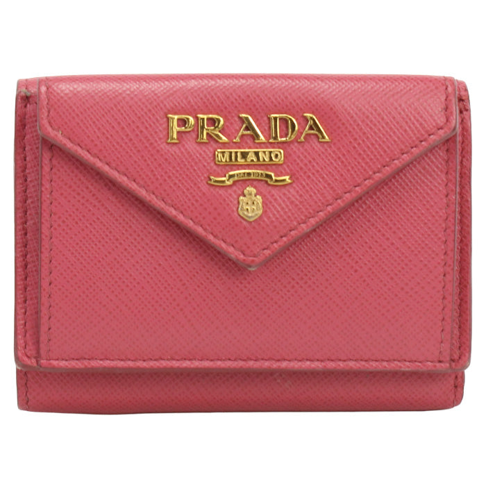 PRADA Saffiano leather wallet 38000 PR80365 Three fold wallet leather / Saffiano leather wallet Women