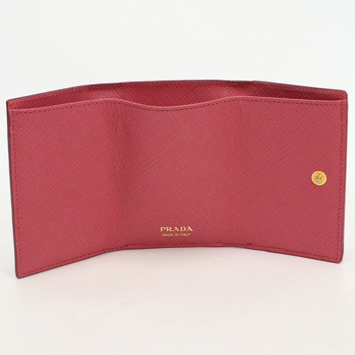 PRADA Saffiano leather wallet 38000 PR80365 Three fold wallet leather / Saffiano leather wallet Women