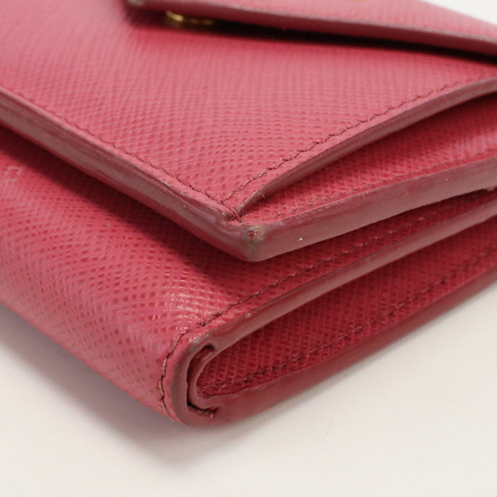 PRADA Saffiano leather wallet 38000 PR80365 Three fold wallet leather / Saffiano leather wallet Women