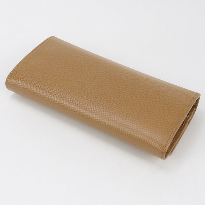PRADA Saffiano leather wallet PR92598 Long wallet with double fold coin purse leather / Saffiano leather wallet Women