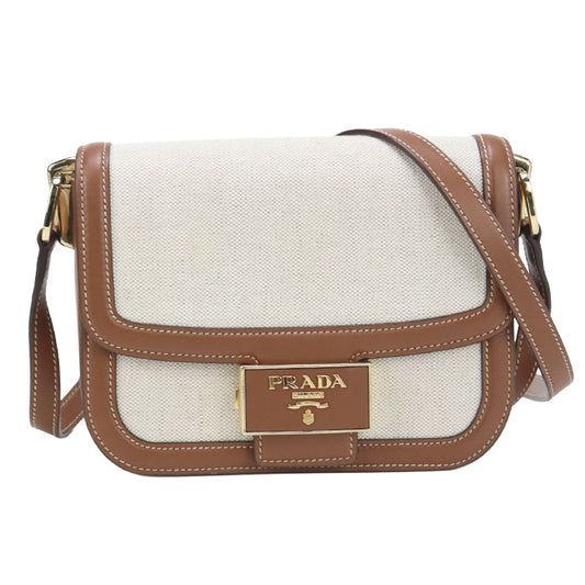 PRADA 1BD257 2DLI F0A5T Shoulder bag hemp / cotton Women