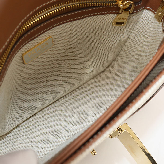 PRADA 1BD257 2DLI F0A5T Shoulder bag hemp / cotton Women