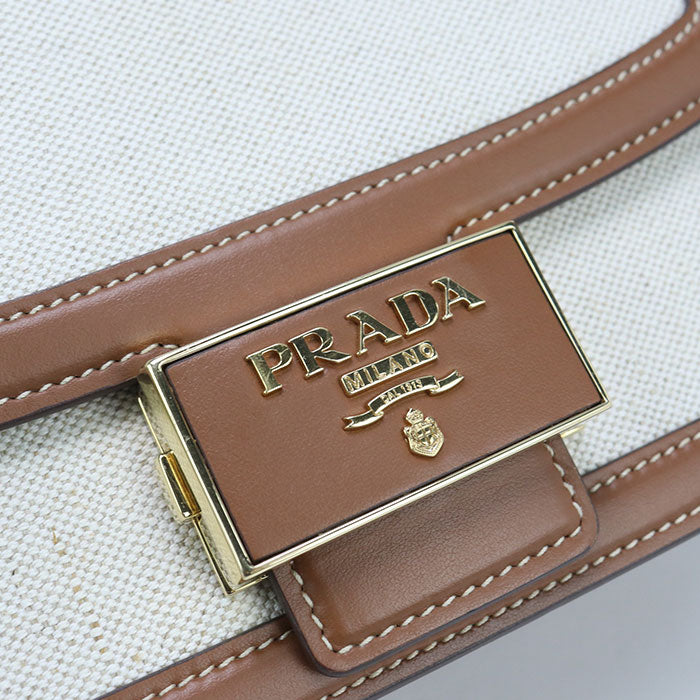 PRADA 1BD257 2DLI F0A5T Shoulder bag hemp / cotton Women