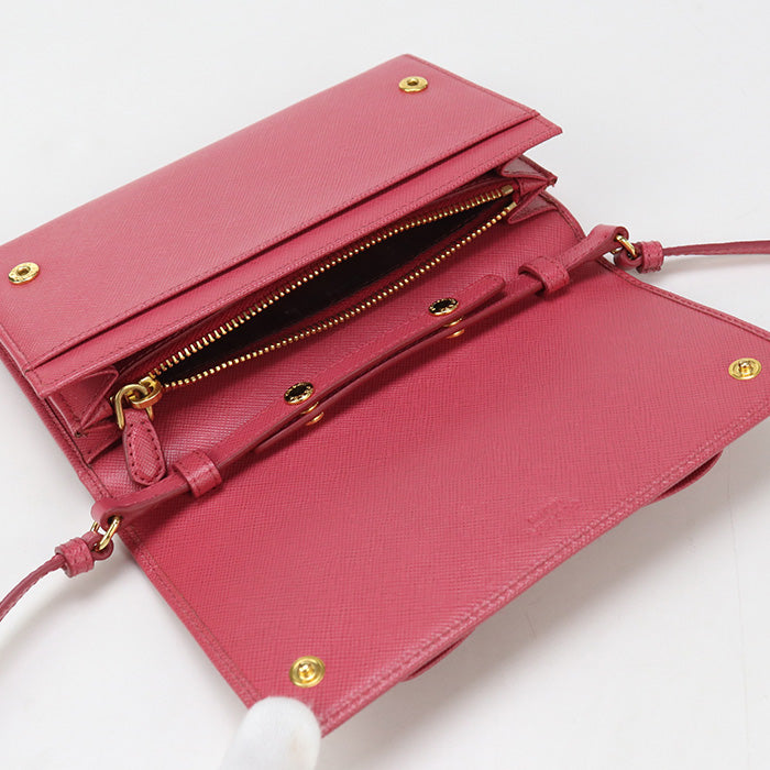PRADA Shoulder wallet 1M1437 Chain wallet / Safiano leather Women