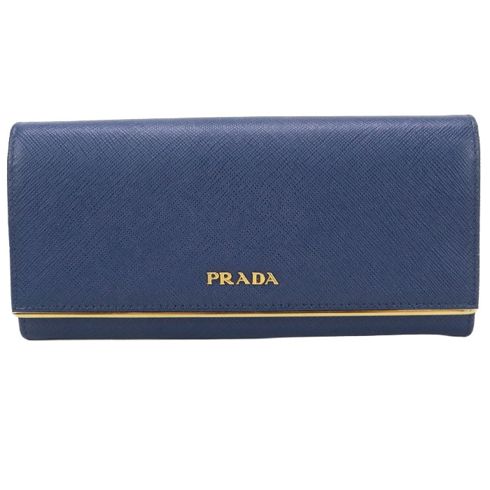 PRADA PR94540 Long wallet with double fold coin purse / Saffiano leather wallet Women