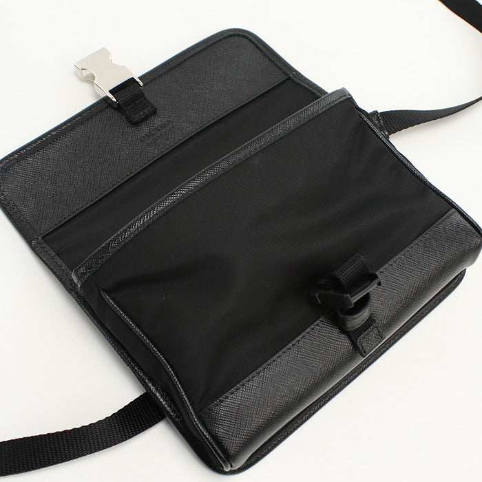PRADA 2ZH108 Diagonal shoulder bag Nylon / Safiano leather Men