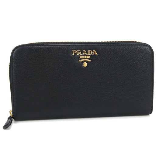 PRADA Zip around Vittello leather PR95198 PurseZip Around leather / zip around long wallet Women