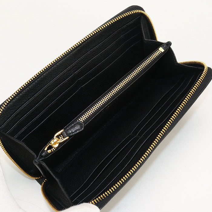 PRADA Zip around Vittello leather PR95198 PurseZip Around leather / zip around long wallet Women
