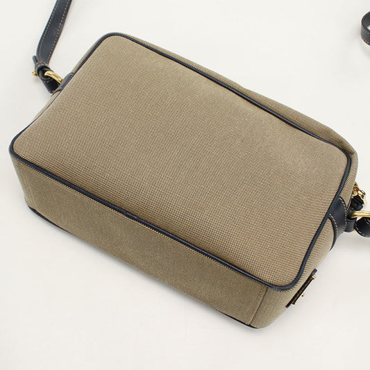 PRADA Logo jacquard 1BH089 Diagonal shoulder bag canvas / leather Women