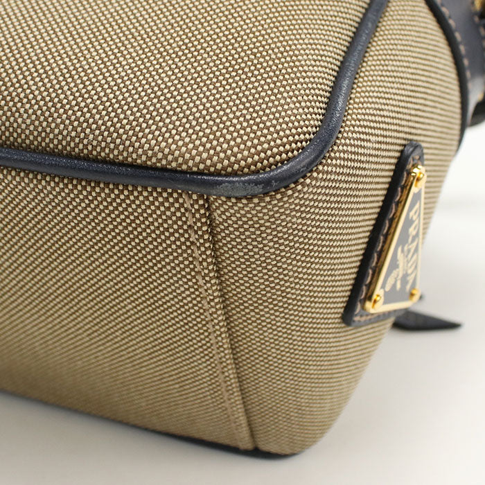 PRADA Logo jacquard 1BH089 Diagonal shoulder bag canvas / leather Women