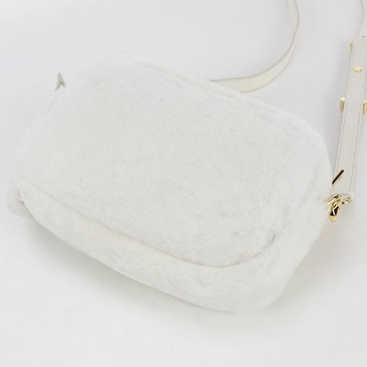 PRADA 1BH192 2EC9 F0009 Diagonal shoulder bag Fake fur / fur / leather Women