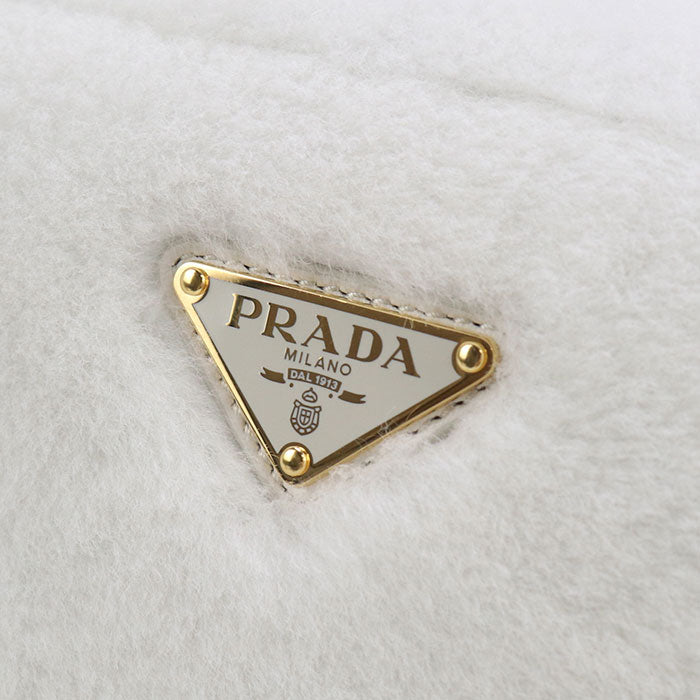 PRADA 1BH192 2EC9 F0009 Diagonal shoulder bag Fake fur / fur / leather Women