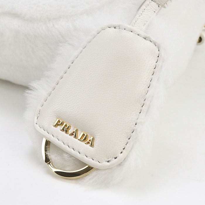 PRADA 1BH192 2EC9 F0009 Diagonal shoulder bag Fake fur / fur / leather Women