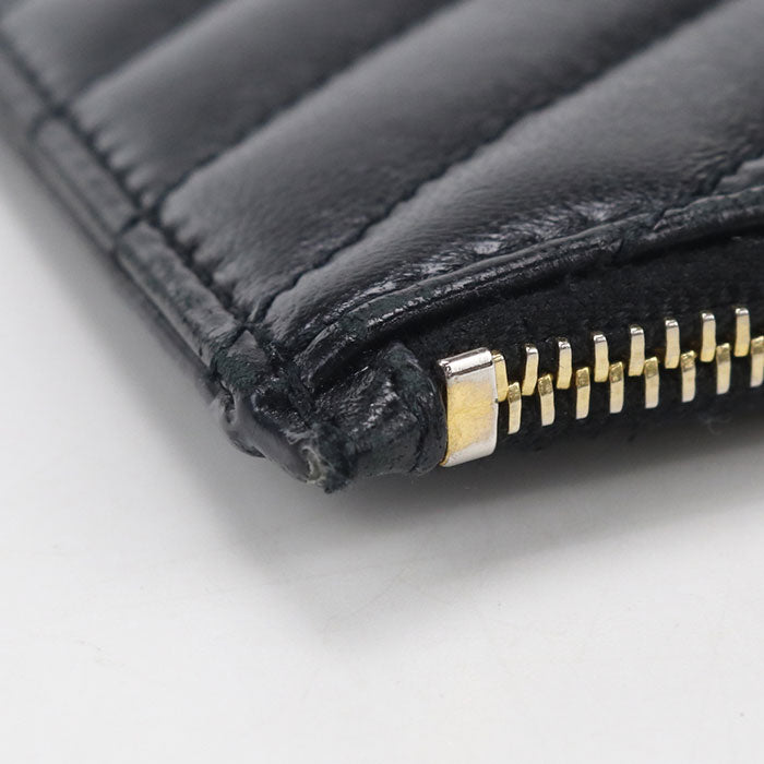 SAINT LAURENT Fragment Zip Card Case Cassandra 607915 Coin case lambskin Women