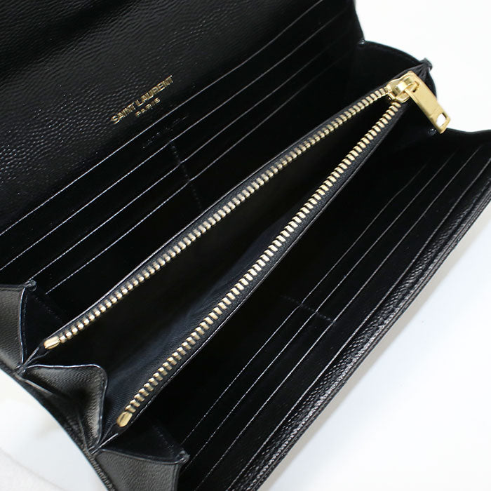 SAINT LAURENT Large flap wallet 372264 Purse folio Calfskin Women