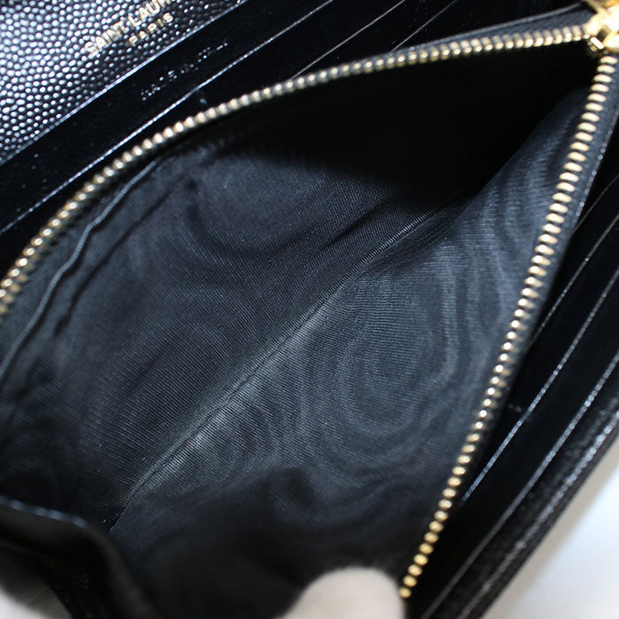 SAINT LAURENT Large flap wallet 372264 Purse folio Calfskin Women