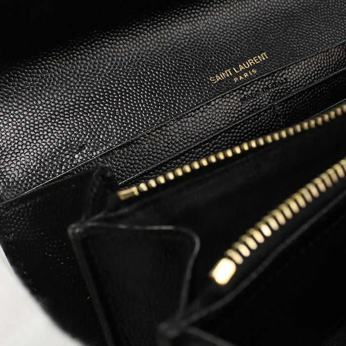SAINT LAURENT Large flap wallet 372264 Purse folio Calfskin Women