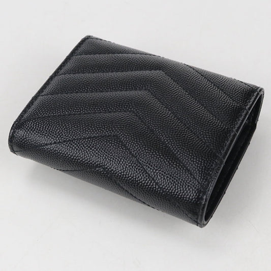 SAINT LAURENT multifold wallet Monogram 692061 Tri-fold wallet leather Women's