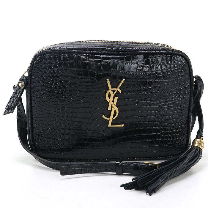SAINT LAURENT Roux 612544 Diagonal shoulder bag / Croco embossed leather Women