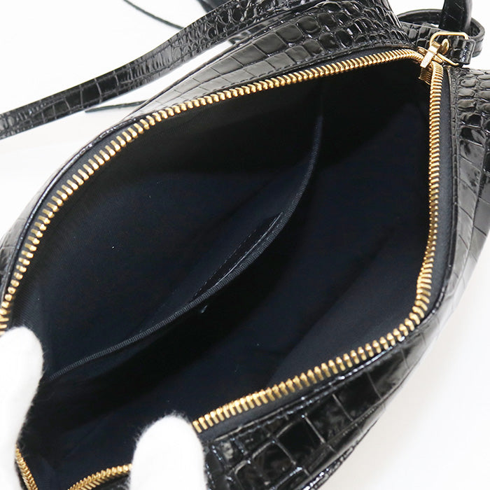 SAINT LAURENT Roux 612544 Diagonal shoulder bag / Croco embossed leather Women