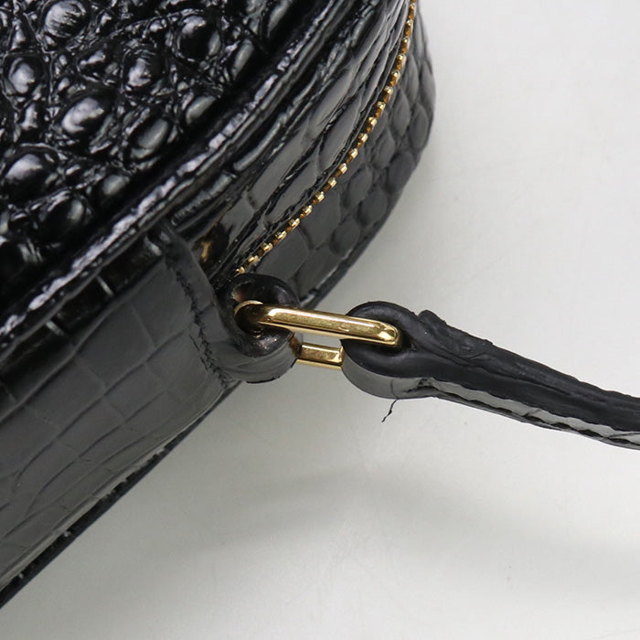 SAINT LAURENT Roux 612544 Diagonal shoulder bag / Croco embossed leather Women