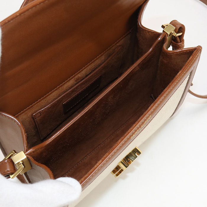 SAINT LAURENT 2WAY handbag Cassandra 623930 Handbag canvas / leather Women