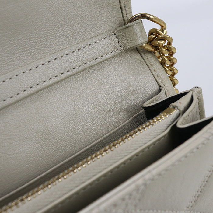 SAINT LAURENT Cassandra 585031 Chain wallet leather Women