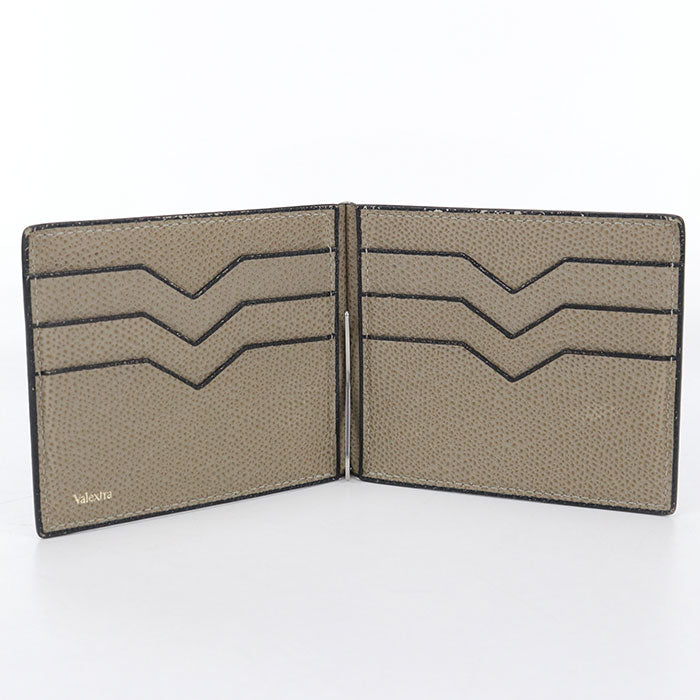 Valextra Money clip Card Case / Soft Calfskin Skin Unisex